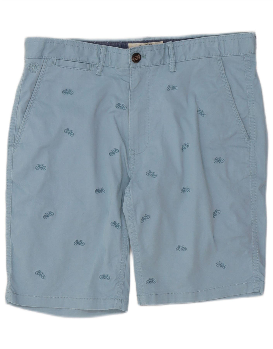 Pantalones cortos chinos para hombre Fat Face W34 Algodón con lunares azules grandes