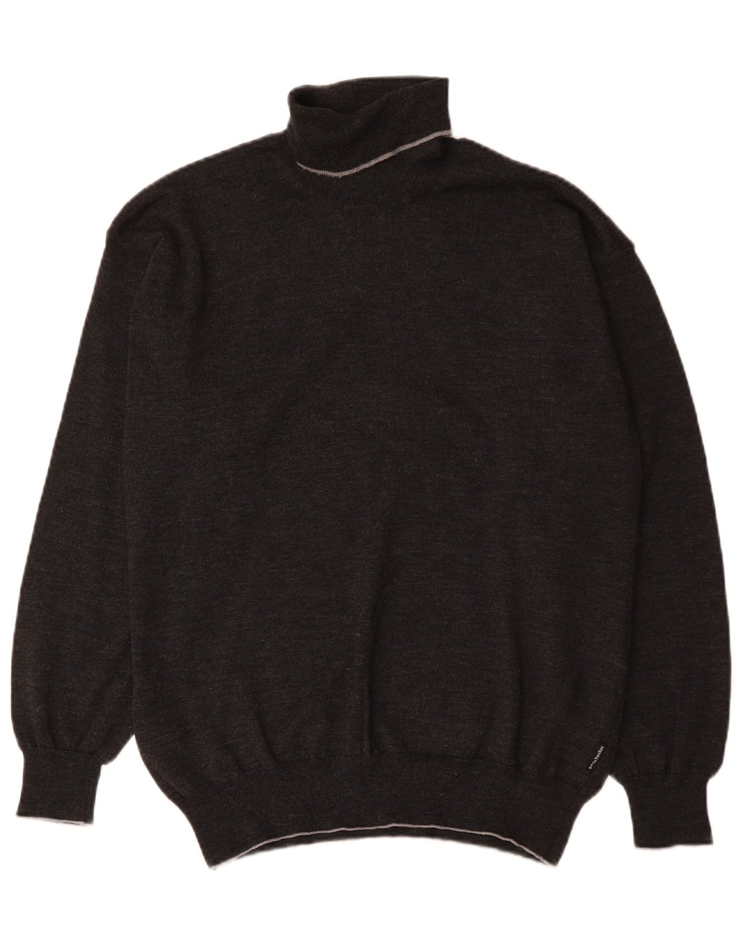 Sergio Tacchini Jersey con cuello vuelto para hombre, talla grande, gris