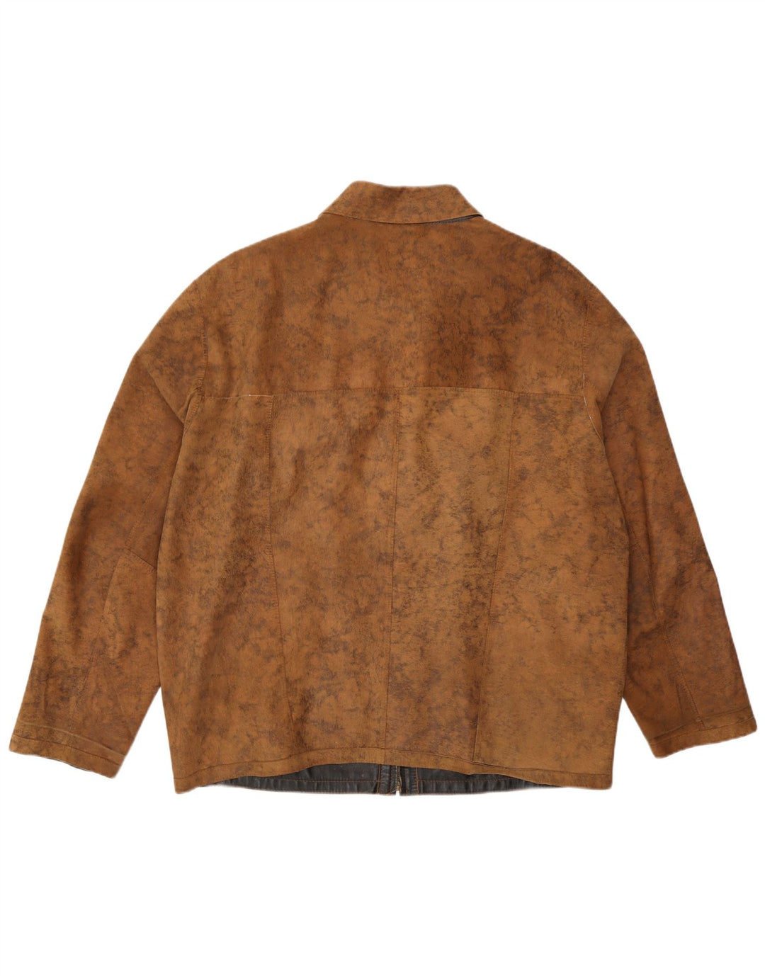 Chaqueta de cuero reversible para hombre vintage EU 56 3XL Marrón