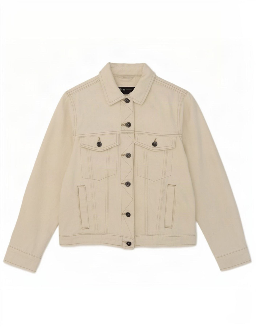 Marks & Spencer Chaqueta Vaquera para Mujer UK 8 Small Algodón Blanco