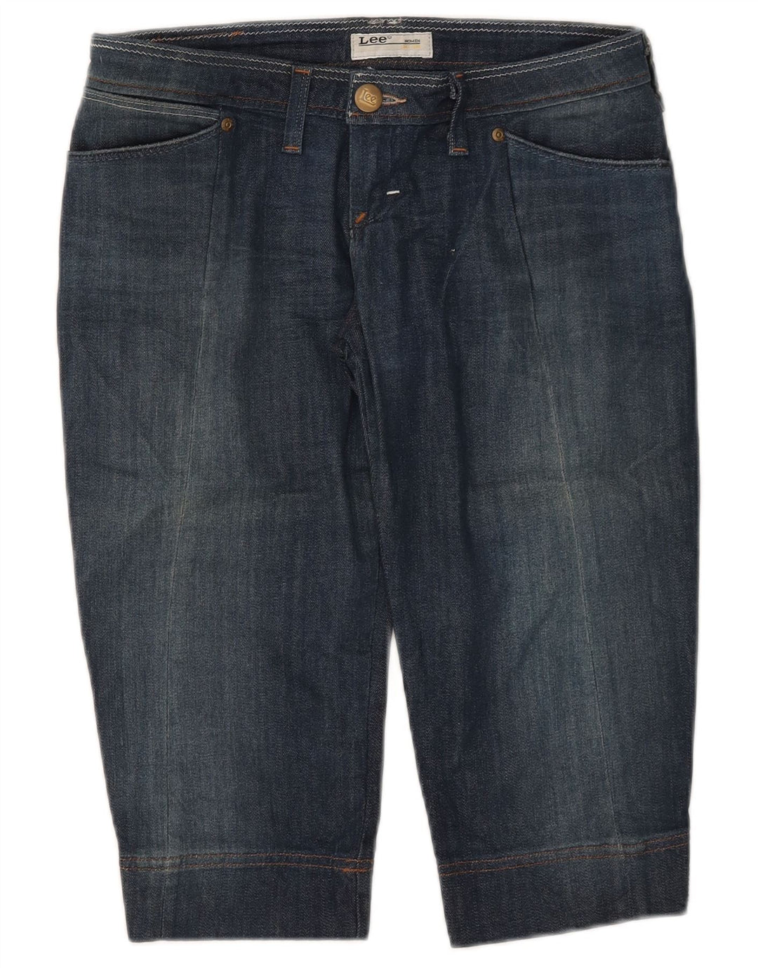 Vaqueros Lee Crystal Capri para Mujer W30 L16 Algodón Azul Marino