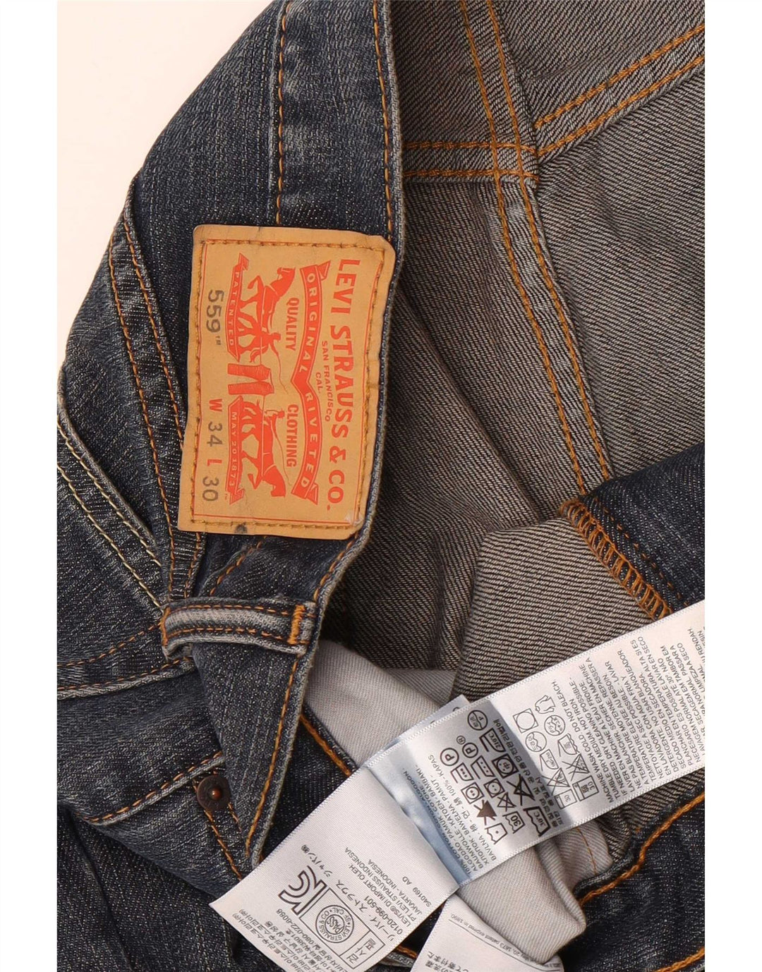 Levi's Jeans rectos 559 para hombre W34 L30 Algodón azul