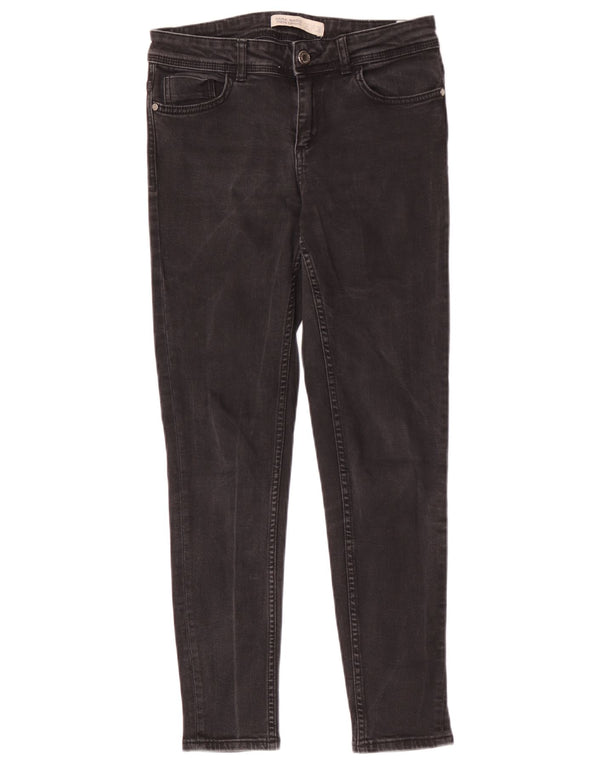 Zara Vaqueros Pitillo Mujer EU 36 XS W26 L27 Algodón Negro