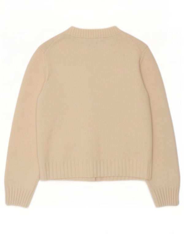 Marks & Spencer Suéter tipo cárdigan extragrande para mujer UK 6 XS Algodón blanco roto