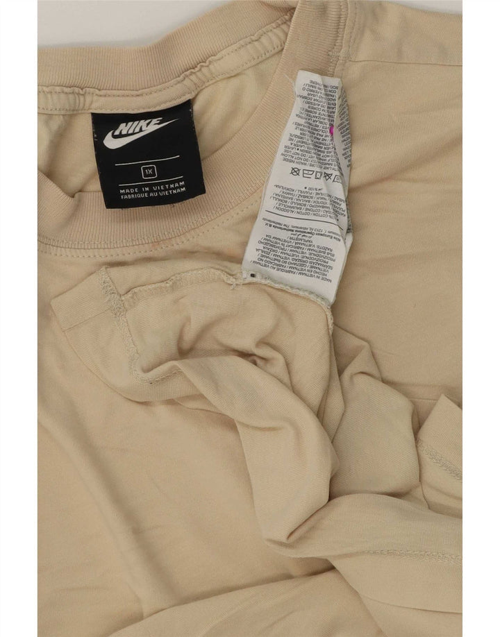 Camiseta Nike Hombre Top XL Beige Algodón
