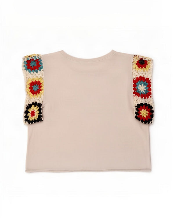 Zara Mujer Trafaluc Crop Chaleco Top UK 10 Small Blanco Floral