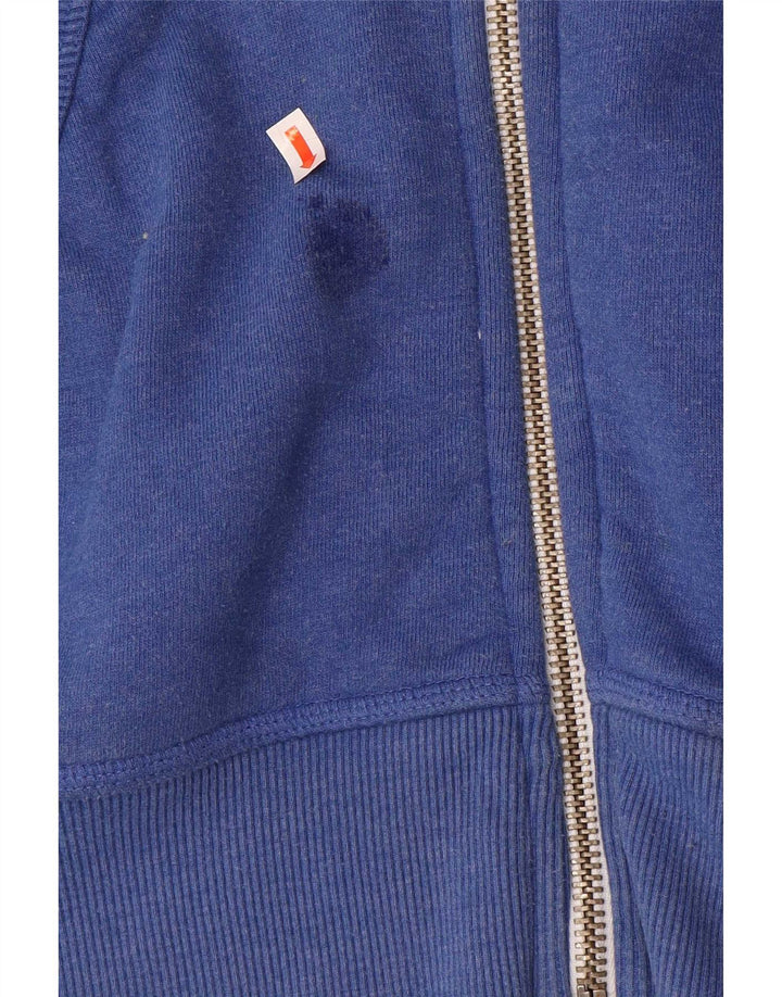 Superdry Hombre Sudadera Con Capucha Y Cremallera Pequeño Algodón Azul
