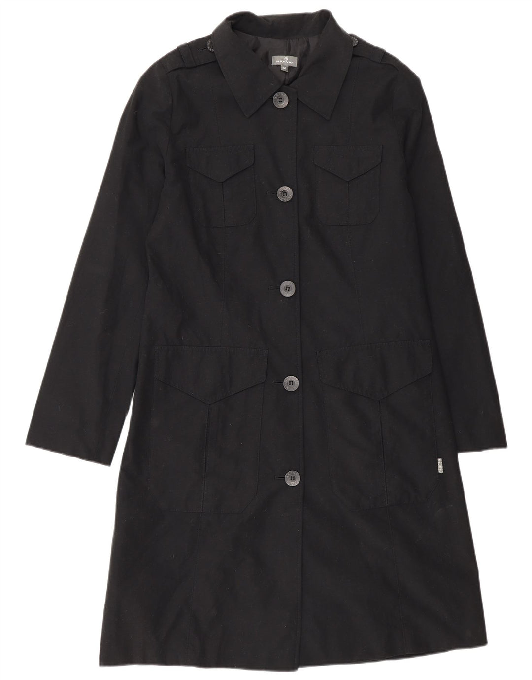 Naf Naf Abrigo militar para mujer UK 40 Mediano Poliéster negro