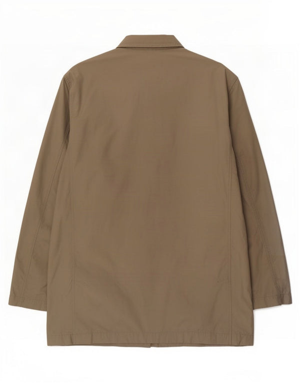 Zara Hombre Abrigo UK 42 XL Algodón Caqui