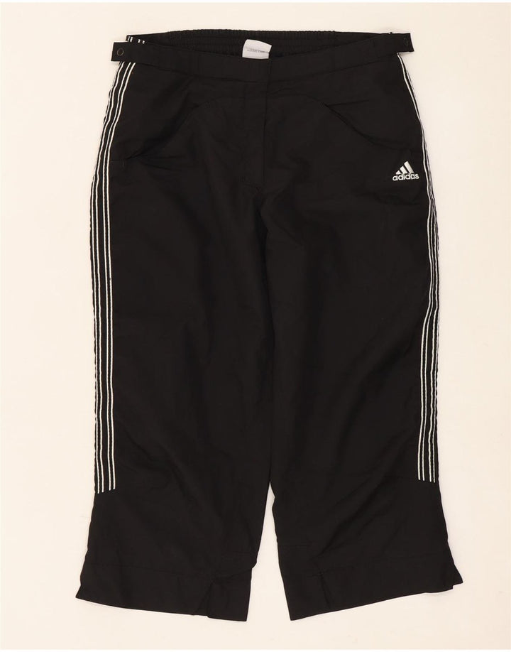 Adidas - Pantalones de chándal capri a prueba de clima para mujer, talla 10, color negro