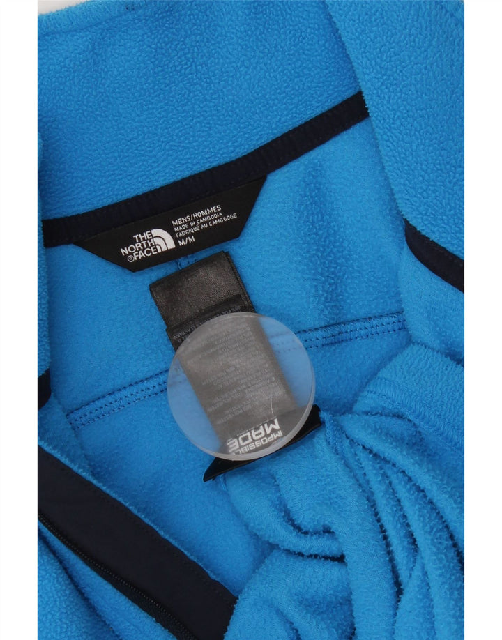 THE NORTH FACE Jersey de forro polar con cuello y cremallera para hombre Azul medio Colorblock