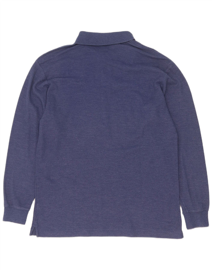 Fila Polo De Manga Larga Para Hombre IT 50 Algodón Azul Medio