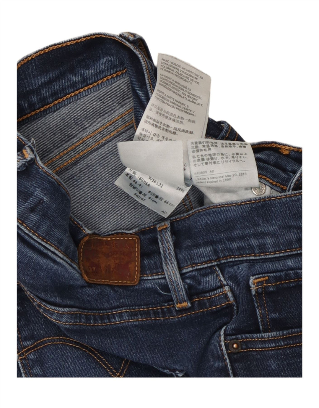 Levi's Mujer Shaping Slim Jeans W26 L29 Algodón Azul