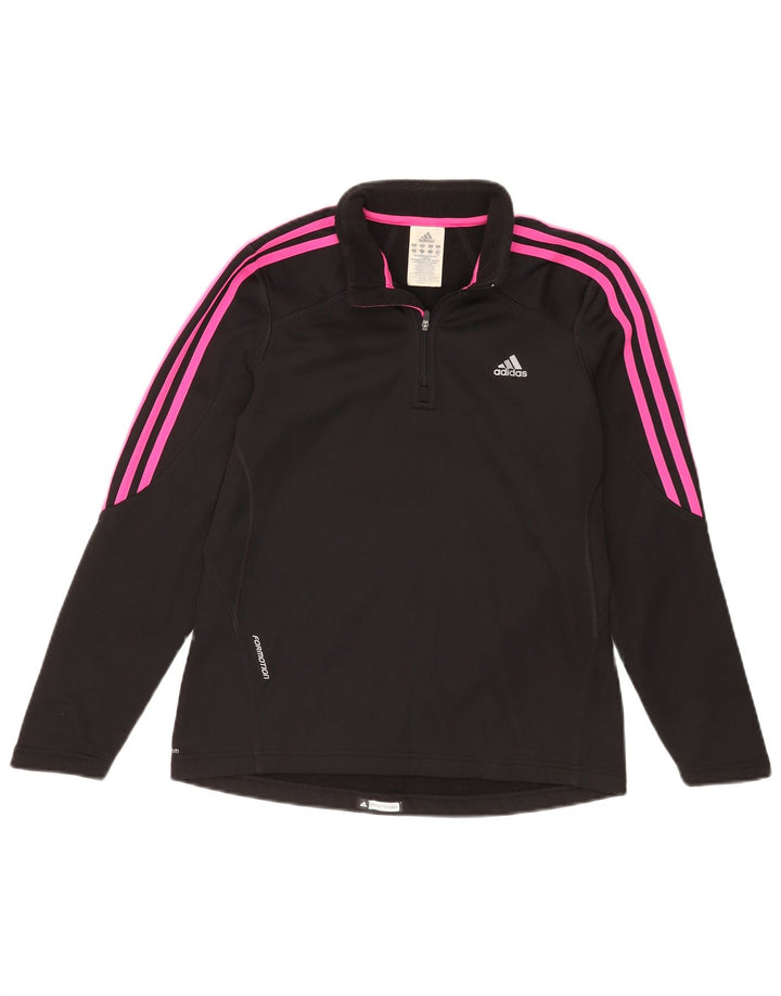 Adidas - Chándal con cremallera y cuello para mujer, talla M, poliéster negro