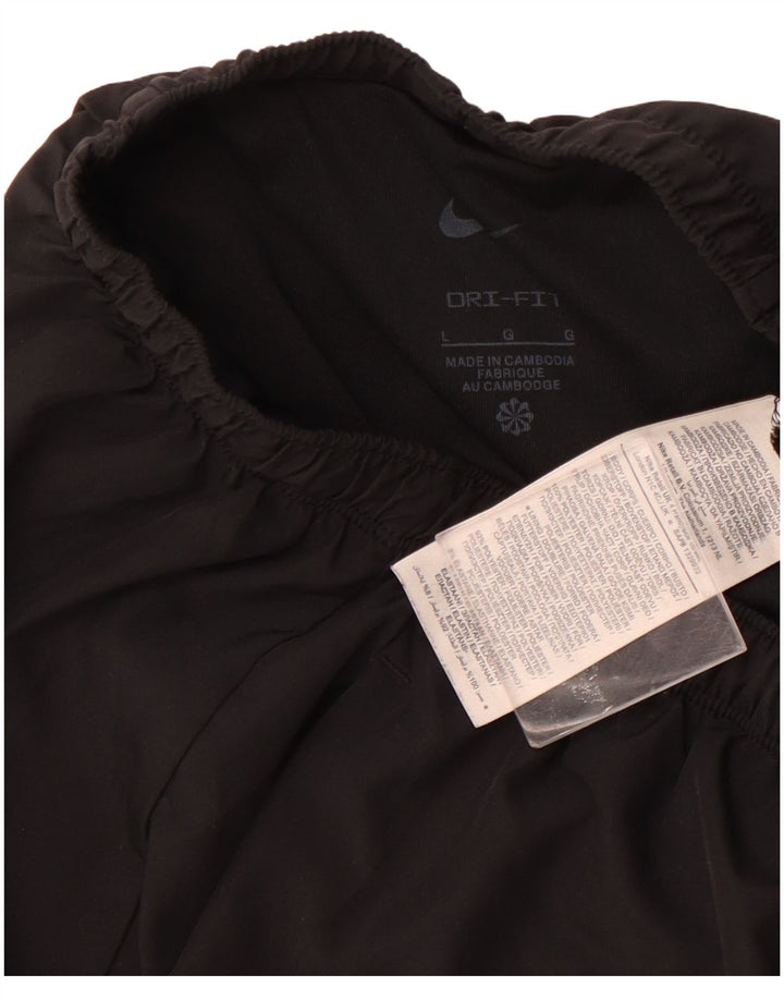 Nike - Pantalones cortos deportivos para hombre, talla grande, poliéster negro