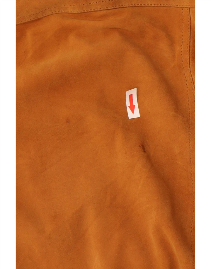 Luca D'altieri Chaqueta bomber de ante para hombre IT 50 Cuero beige grande