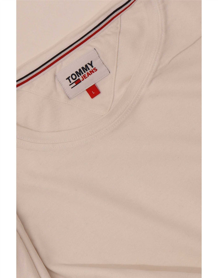 Tommy Hilfiger - Camiseta de manga larga para hombre, talla grande, color blanco
