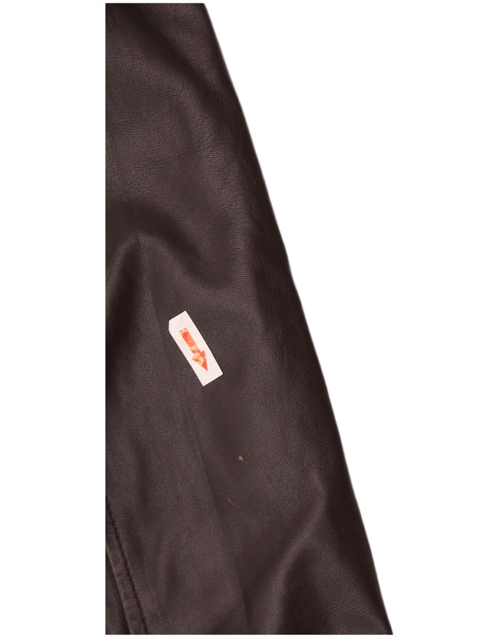 Chaqueta de cuero vintage para hombre Reino Unido 38 Marrón medio