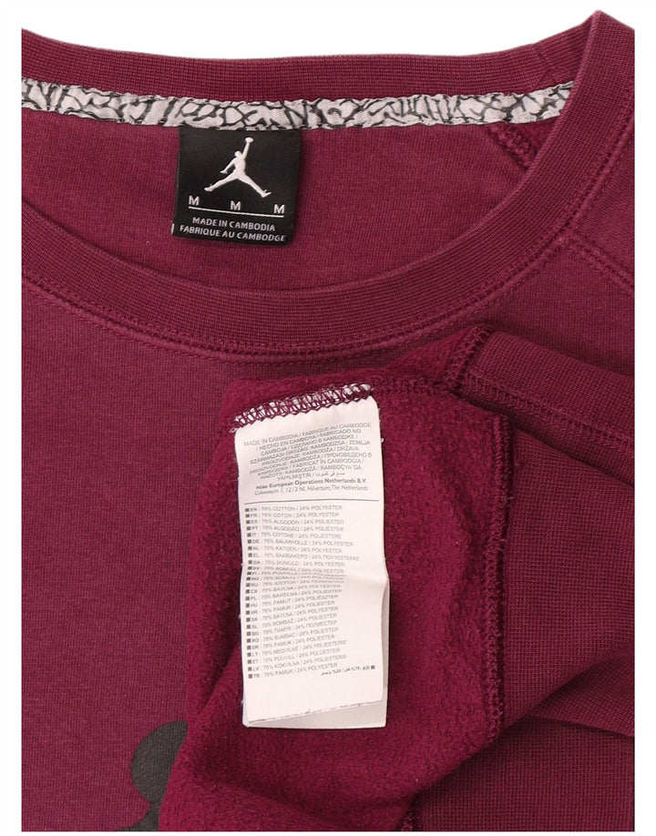 Jordan Hombre Sudadera Estampada Jumper Algodón Púrpura Mediano