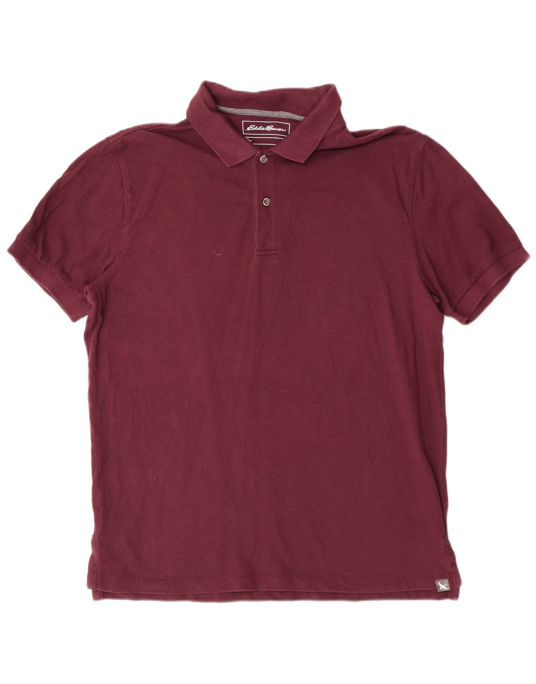 Eddie Bauer Polo Hombre Algodón Granate Medio