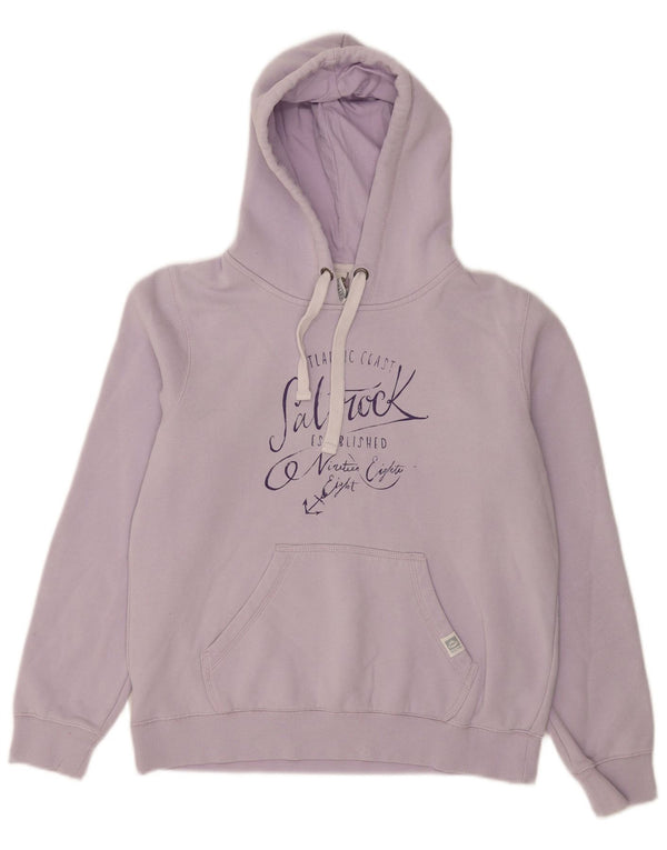 Saltrock - Sudadera con capucha para mujer, diseño gráfico, ajuste relajado, talla 40, talla M, color morado