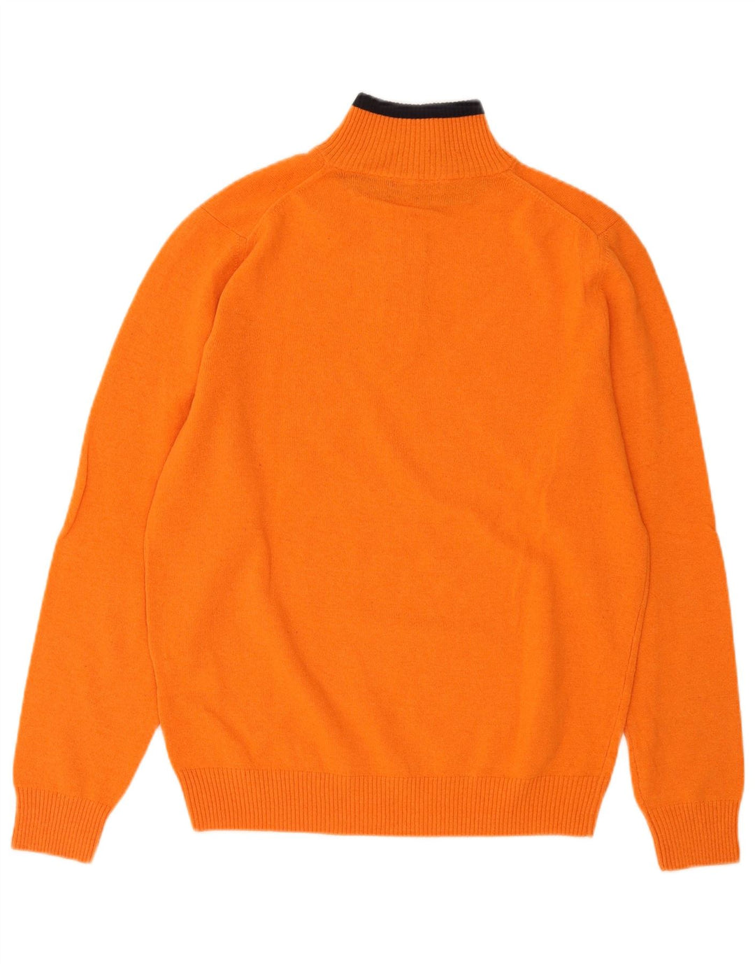 Sergio Tacchini - Jersey para hombre con cuello y cremallera, talla grande, lana naranja