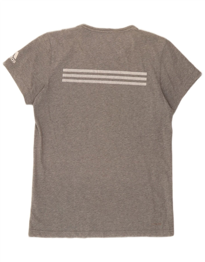 Adidas Hombre Camiseta Gráfica Top Gris Medio Colorblock