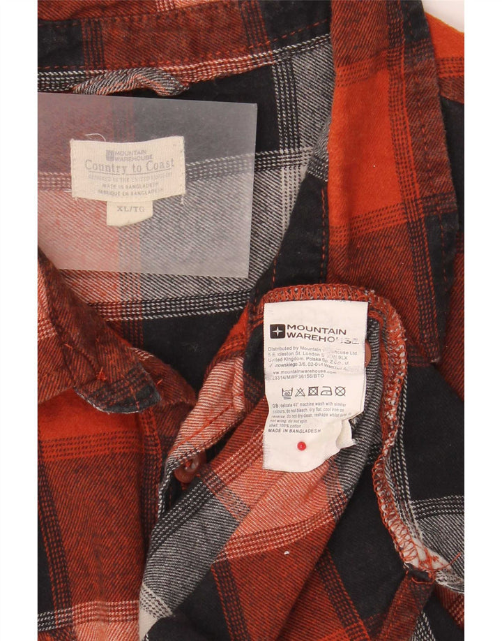Camisa de franela para hombre de Mountain Warehouse XL Algodón a cuadros rojos