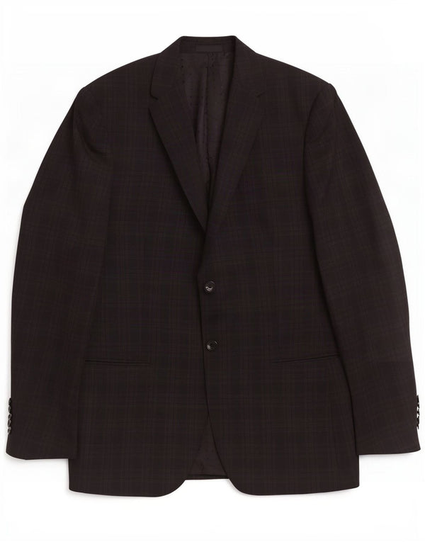 Pal Zileri Chaqueta tipo blazer de 2 botones para hombre IT 50 Large Lana virgen a cuadros negros