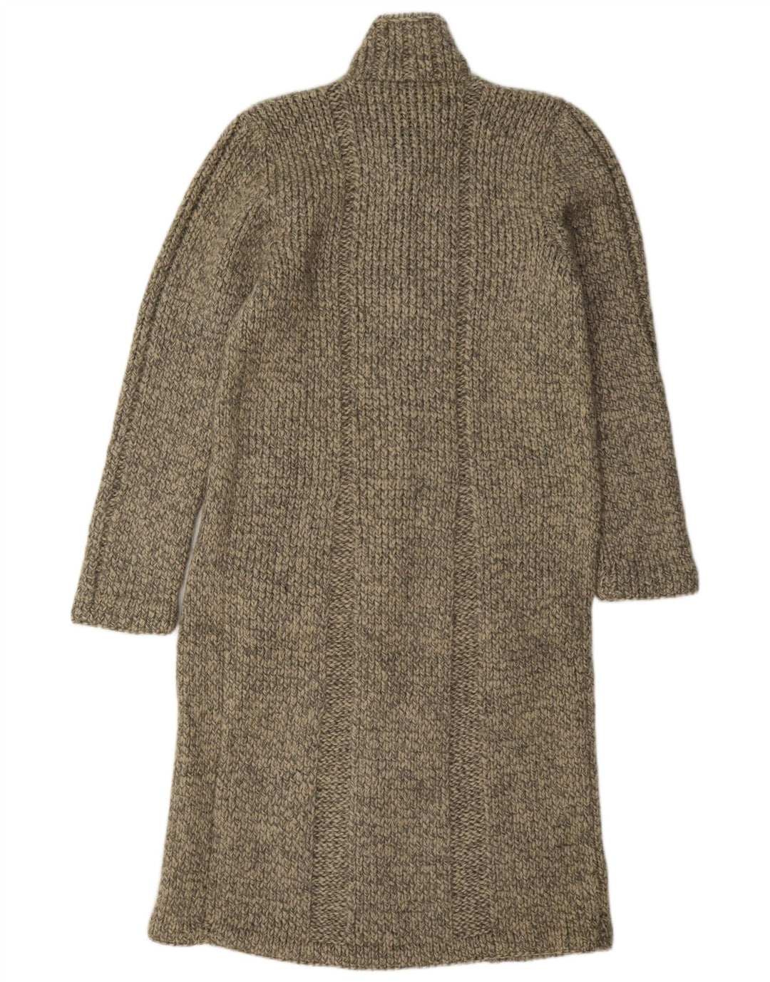 Vintage mujer longline cardigan suéter Reino Unido 14 gris medio moteado