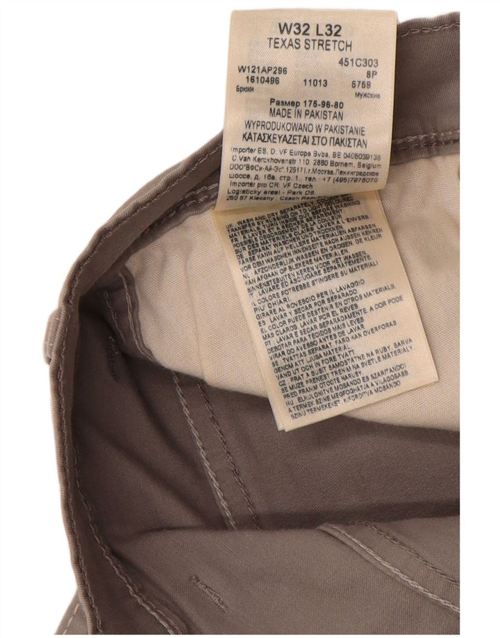 WRANGLER Pantalones casuales rectos elásticos Texas para hombre W32 L32 Algodón gris