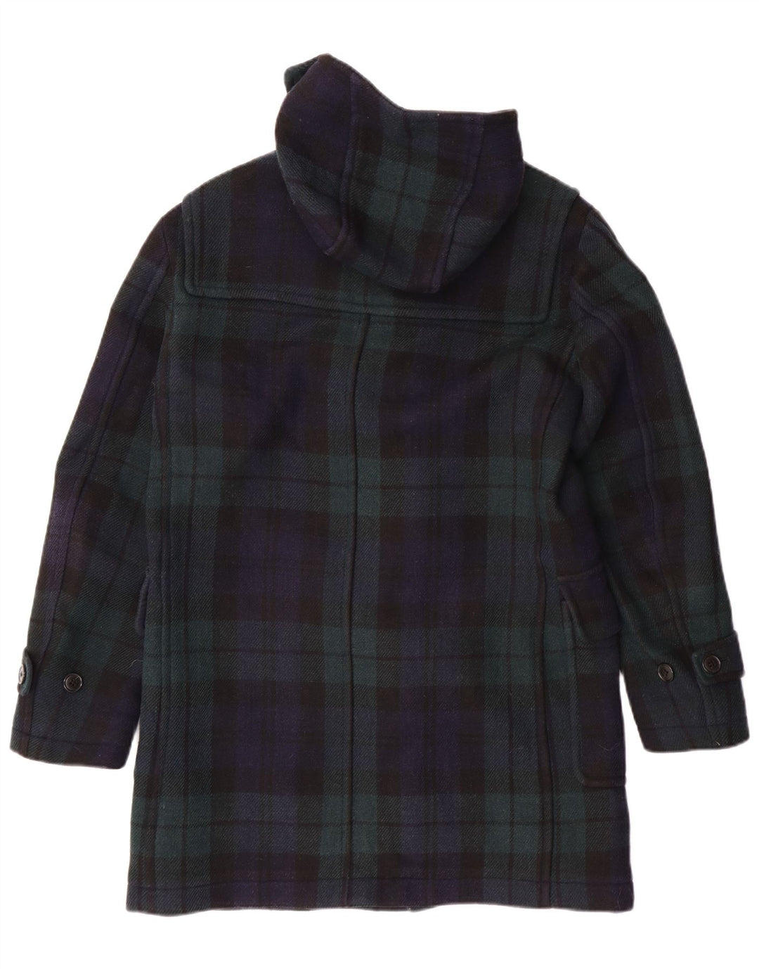 Uniqlo Trenca con capucha para hombre UK 36 Small Navy Blue Check