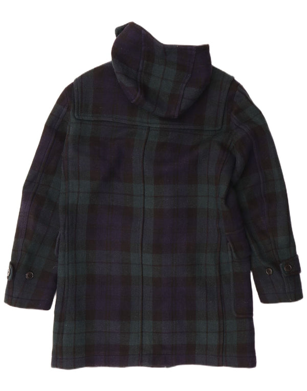 Uniqlo Trenca con capucha para hombre UK 36 Small Navy Blue Check