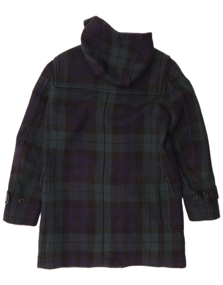 Uniqlo Trenca con capucha para hombre UK 36 Small Navy Blue Check