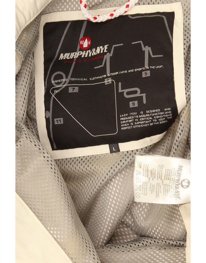 Murphy & Nye Chaqueta impermeable para hombre UK 40 Large White Polyamide