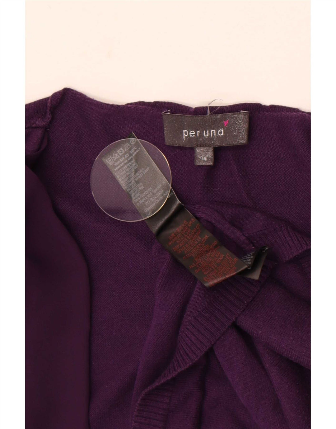 Marks & Spencer Suéter tipo cárdigan abierto para mujer Reino Unido 44 Algodón morado mediano