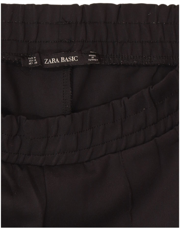 Zara Mujer Pantalones De Chándal UK 42 Mediano Negro Colorblock Poliamida