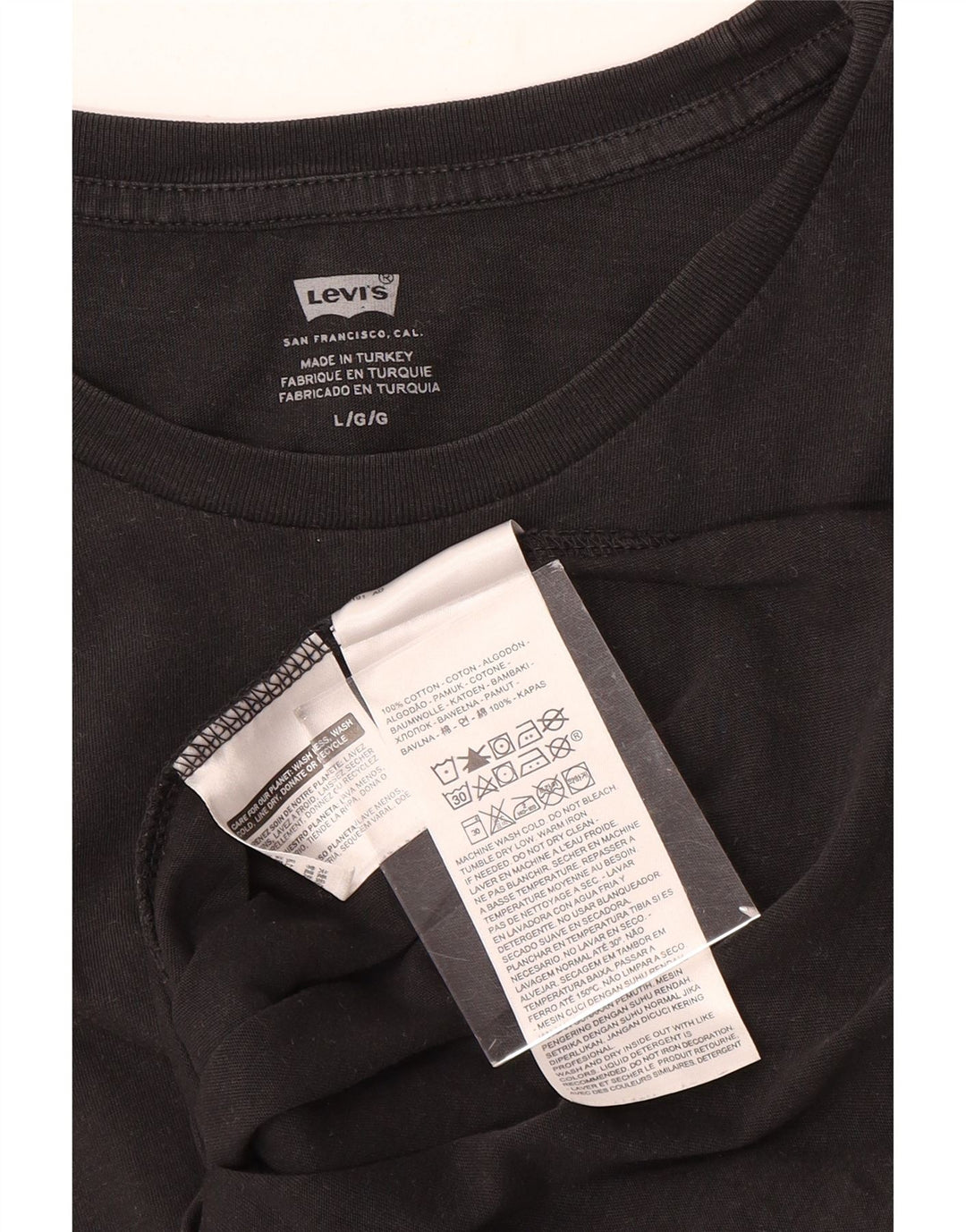 Camiseta Levi's para hombre Top grande con estampado floral negro