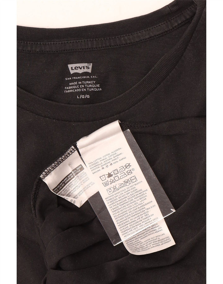 Camiseta Levi's para hombre Top grande con estampado floral negro