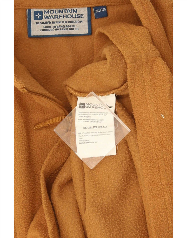 Mountain Warehouse Jersey de forro polar con cuello y cremallera para hombre 3XL Poliéster amarillo