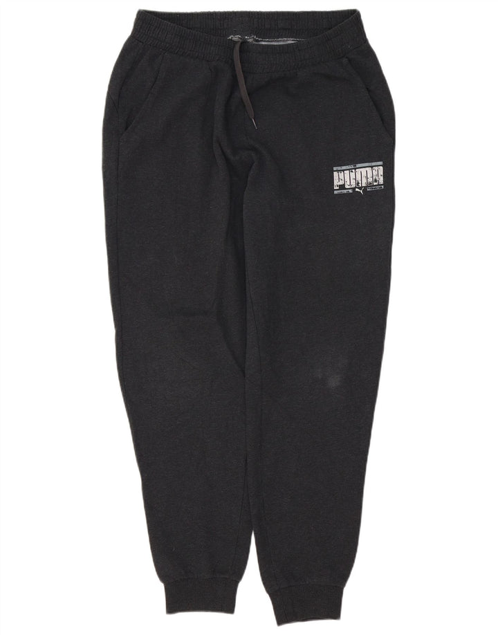 PUMA Pantalones de chándal con estampado gráfico para hombre Joggers Large Black