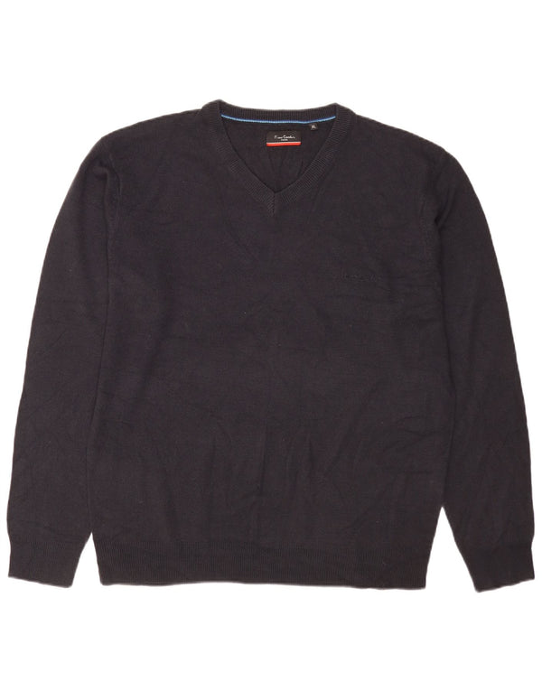 Pierre Cardin Jersey con Cuello en V para Hombre XL Acrílico Azul Marino