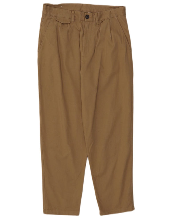 Zara Mens Pegged Chino Pantalones EU 38 Small W30 L26 Algodón Beige