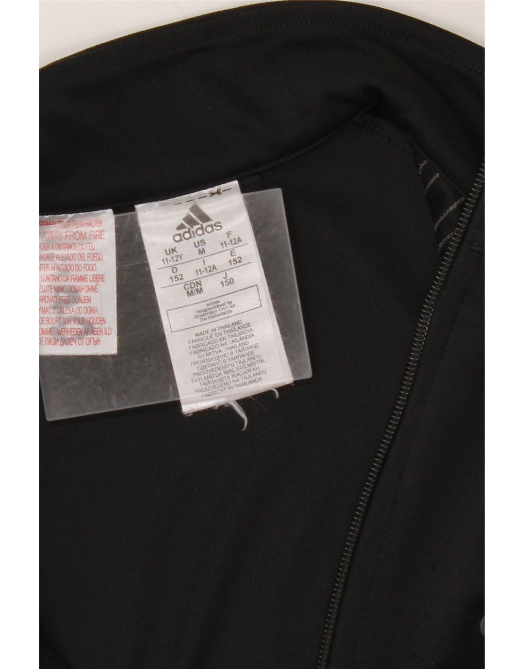 ADIDAS Chicos Aeroready Chándal Top Chaqueta 11-12 Años Negro Poliéster