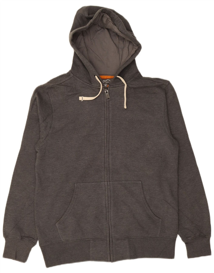 EDDIE BAUER Suéter con capucha y cremallera para hombre Algodón gris medio
