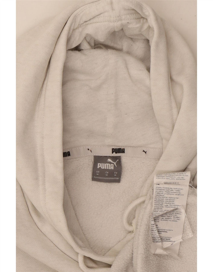 Puma - Sudadera con capucha para mujer, talla 12, poliéster blanco mediano