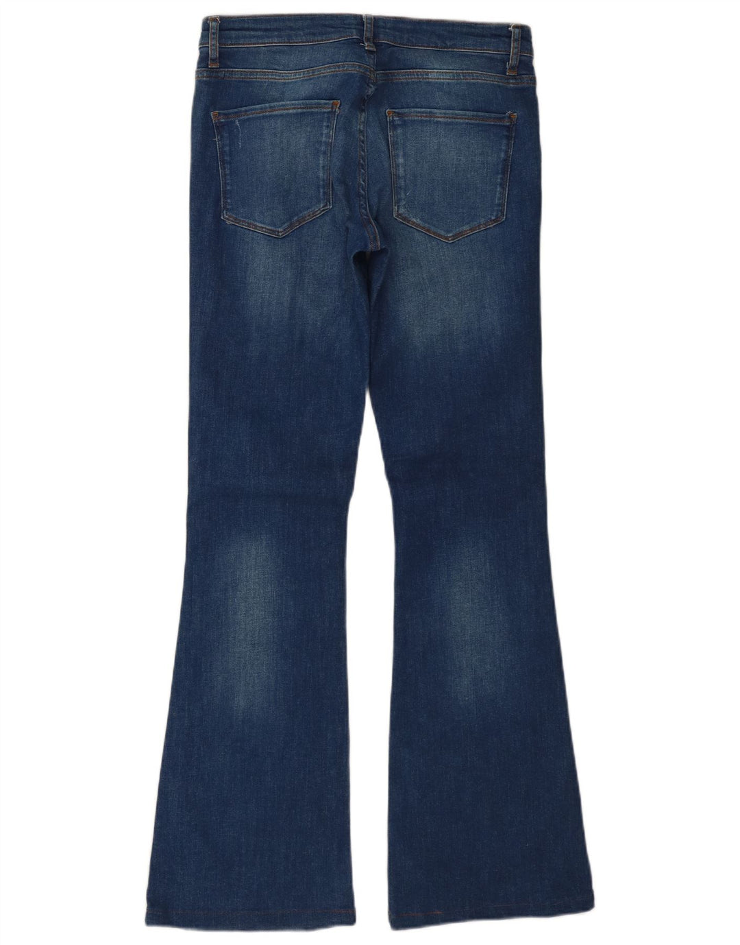 Zara Jeans Acampanados Para Mujer EU 38 Small W28 L32 Algodón Azul