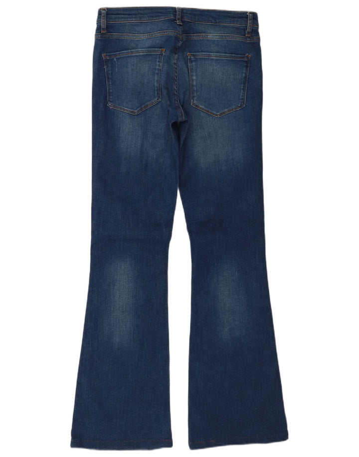 Zara Jeans Acampanados Para Mujer EU 38 Small W28 L32 Algodón Azul