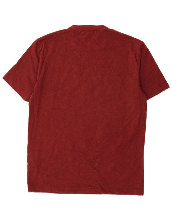 Emporio Armani Hombre Camiseta Gráfica Top Algodón Burdeos Medio