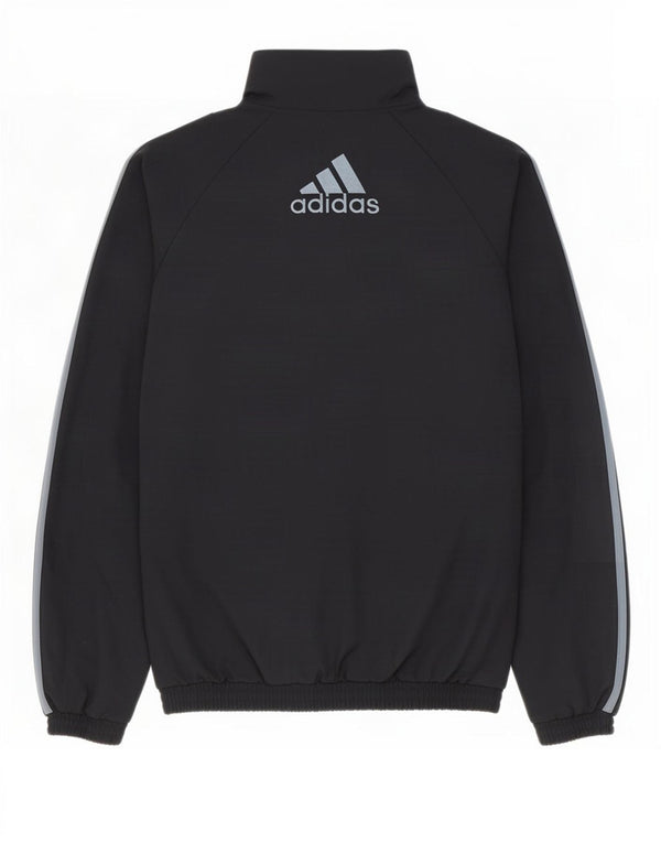 Adidas Boys Graphic Chándal Top Chaqueta 15-16 Años Negro Poliéster